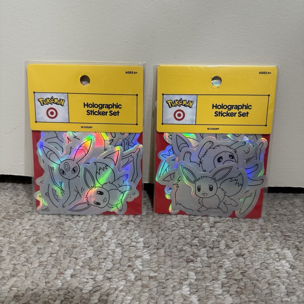 (2) Target x Pokémon Holographic Sticker Set 10ct Stickers 30th Anniversary
